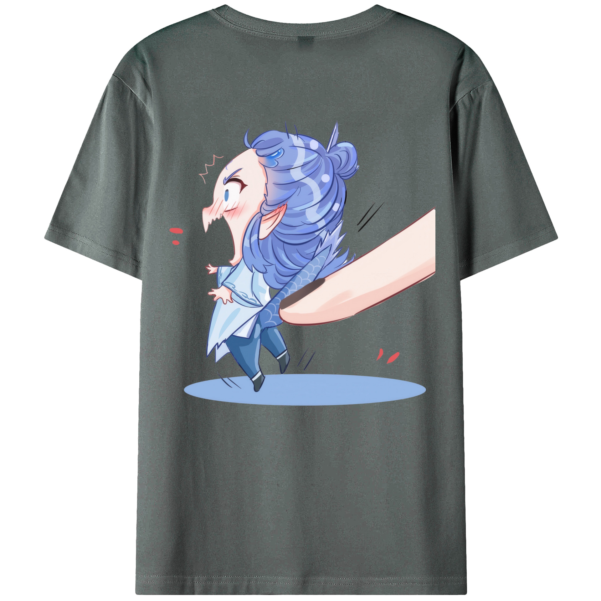（画像用） Ne Zha 2 ナタ 魔童の大暴れ 綿100％ メンズ半袖Tシャツ（バックプリント） 通気性